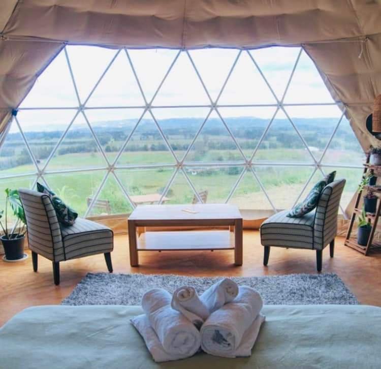 1 Waipu Off-Grid Eco Seaview Geodesic Glamping Dome Hotell Exteriör bild