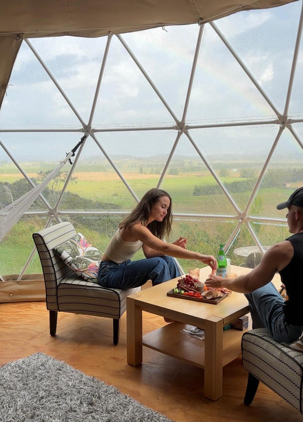1 Waipu Off-Grid Eco Seaview Geodesic Glamping Dome Hotell Exteriör bild
